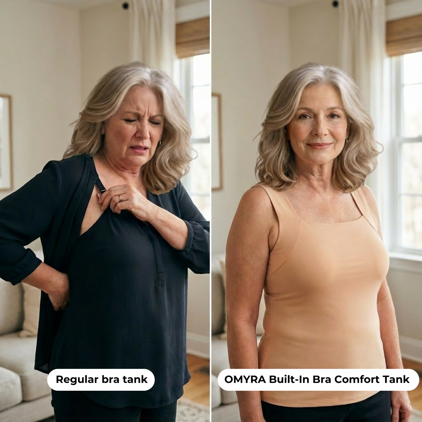 OMYRA Built-In Bra Comfort Tank