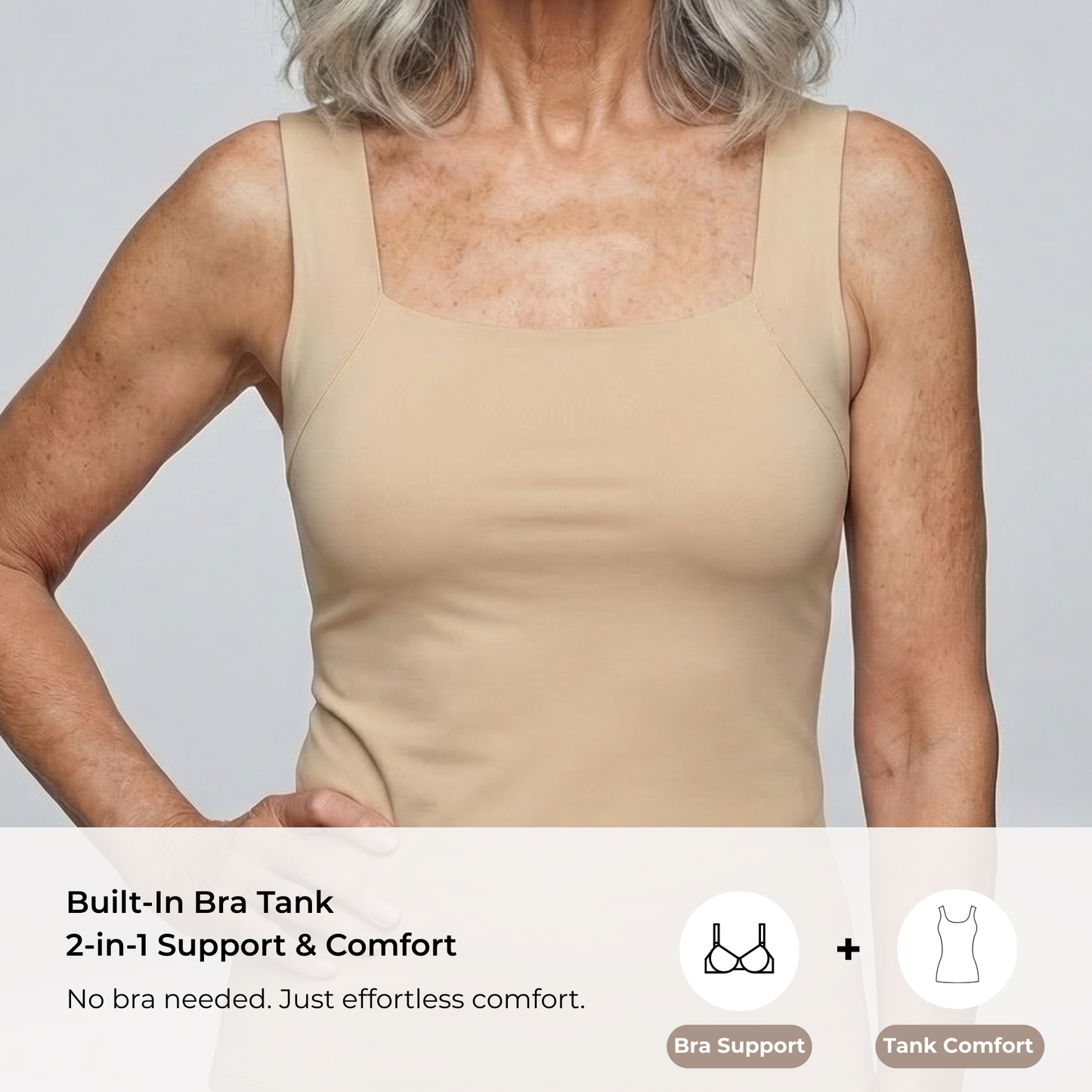 OMYRA Built-In Bra Comfort Tank