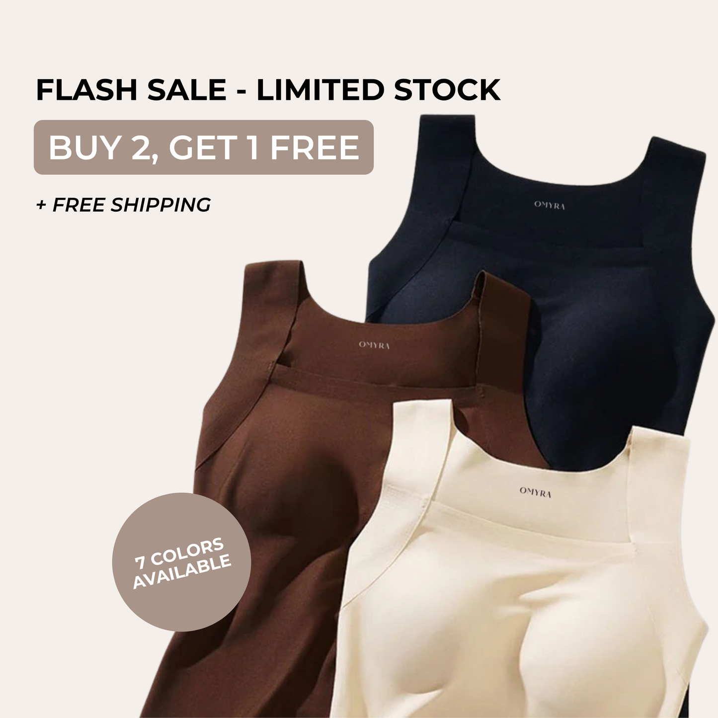 OMYRA Built-In Bra Comfort Tank